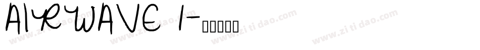 AIRWAVE 1字体转换
